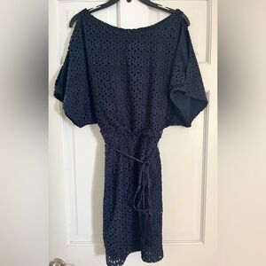 Jessica Howard Navy Lace Long Sleeve Dress